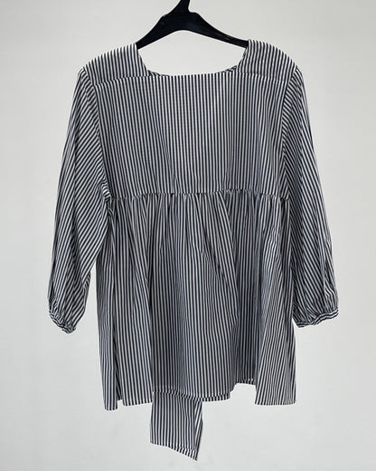 スクエアネックリボンブラウス　15766