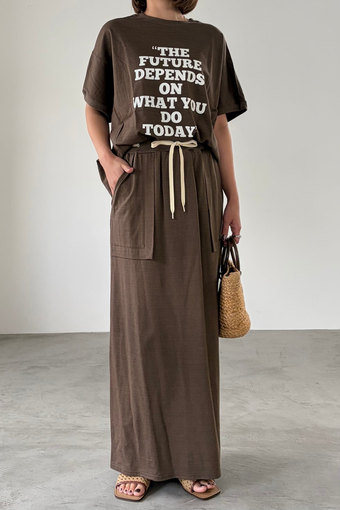 2WAYロゴプリントTシャツ　F3310