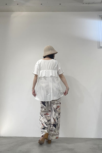 バックフリルプリーツトップス　35388