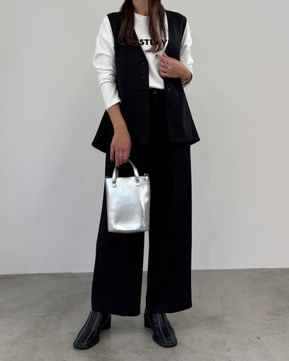 ミニフリルストレートパンツ　23165