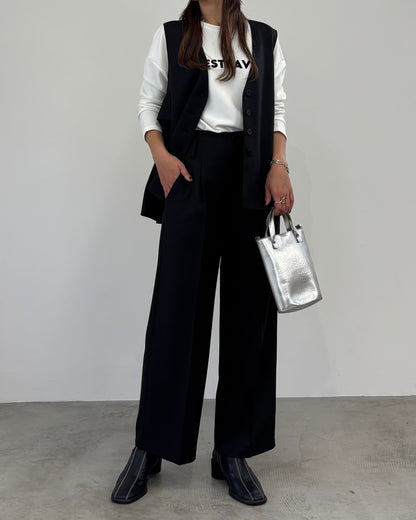 ミニフリルストレートパンツ　23165