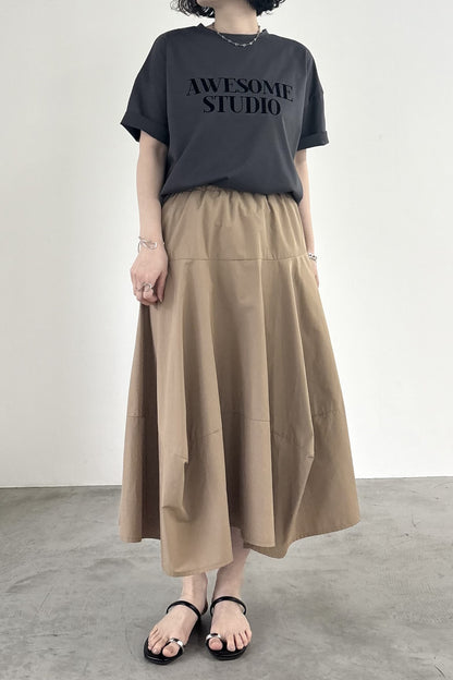 シルケットフロッキープリントTEE　35620