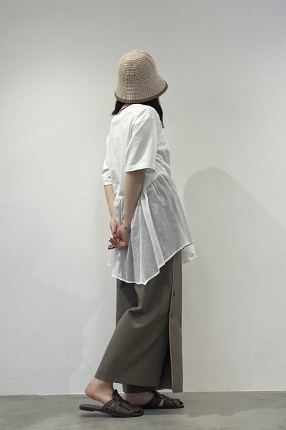 ドローコード付アシメカットソー 35385