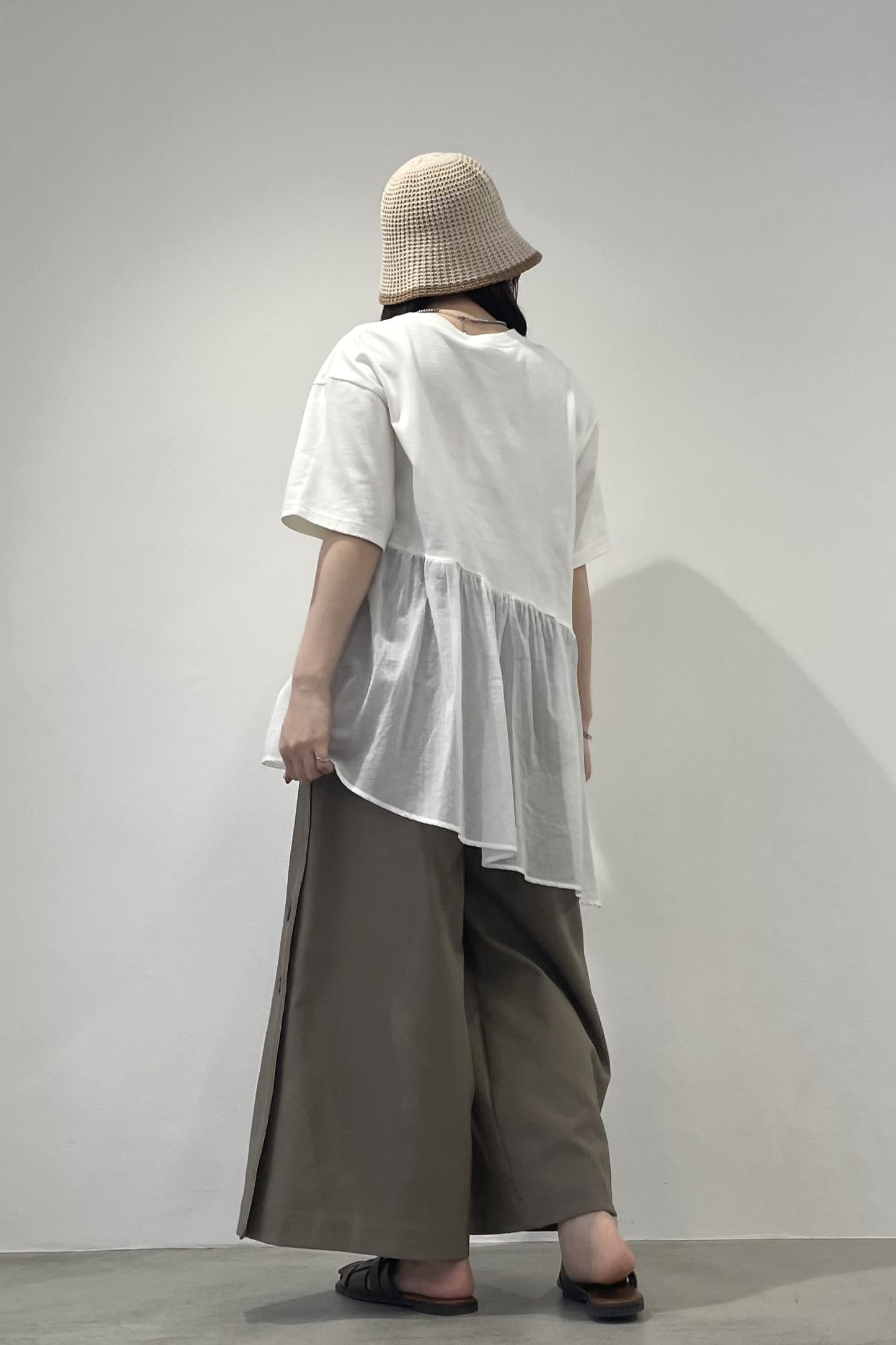 ドローコード付アシメカットソー 35385