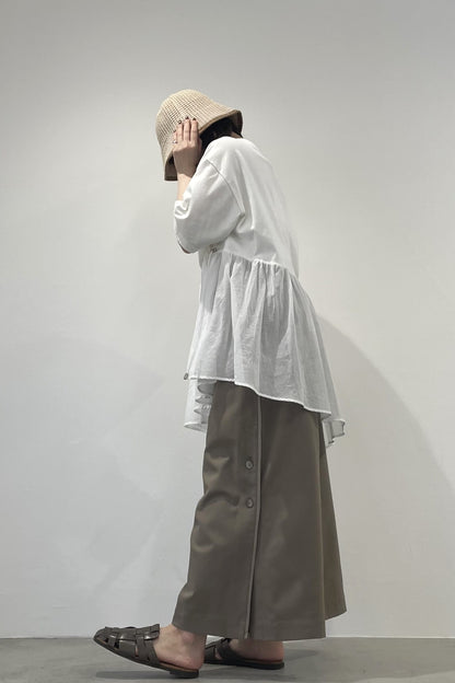 ドローコード付アシメカットソー 35385