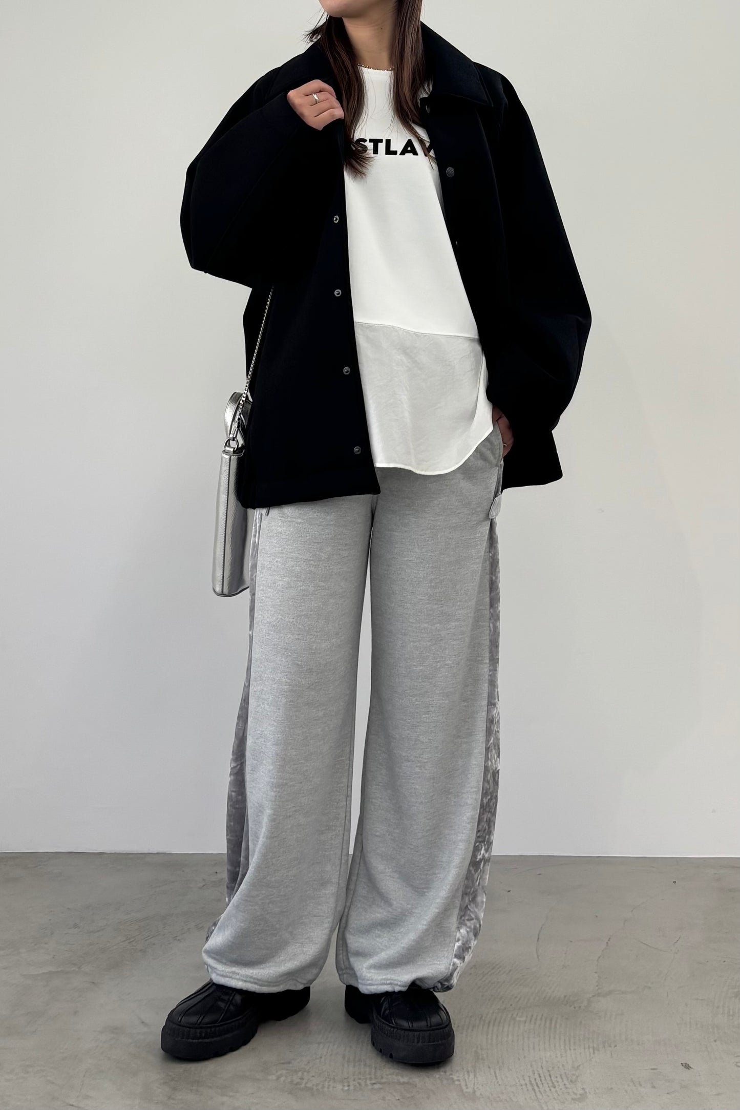 ツイードボンディングコーチジャケット　F1199