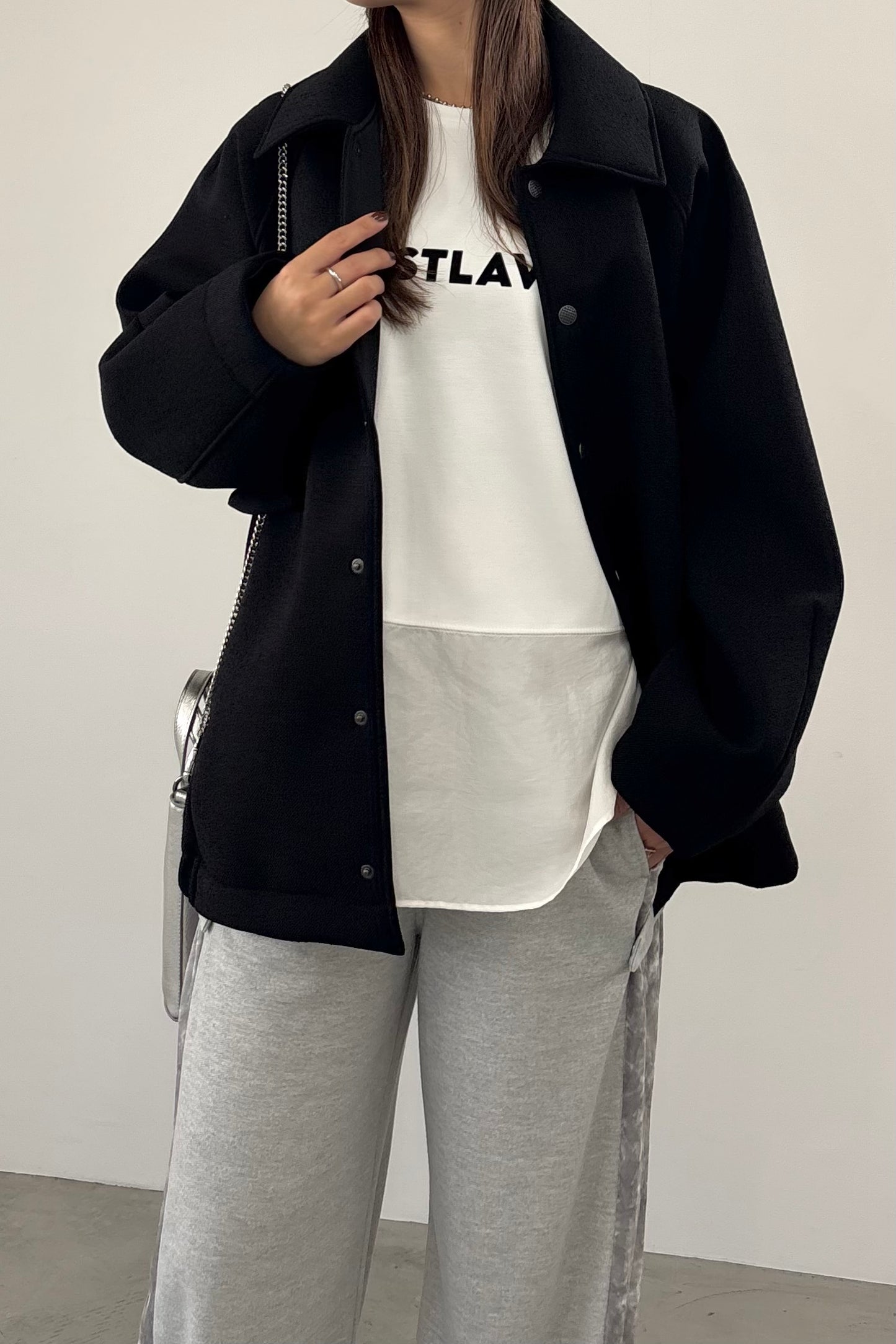 ツイードボンディングコーチジャケット　F1199