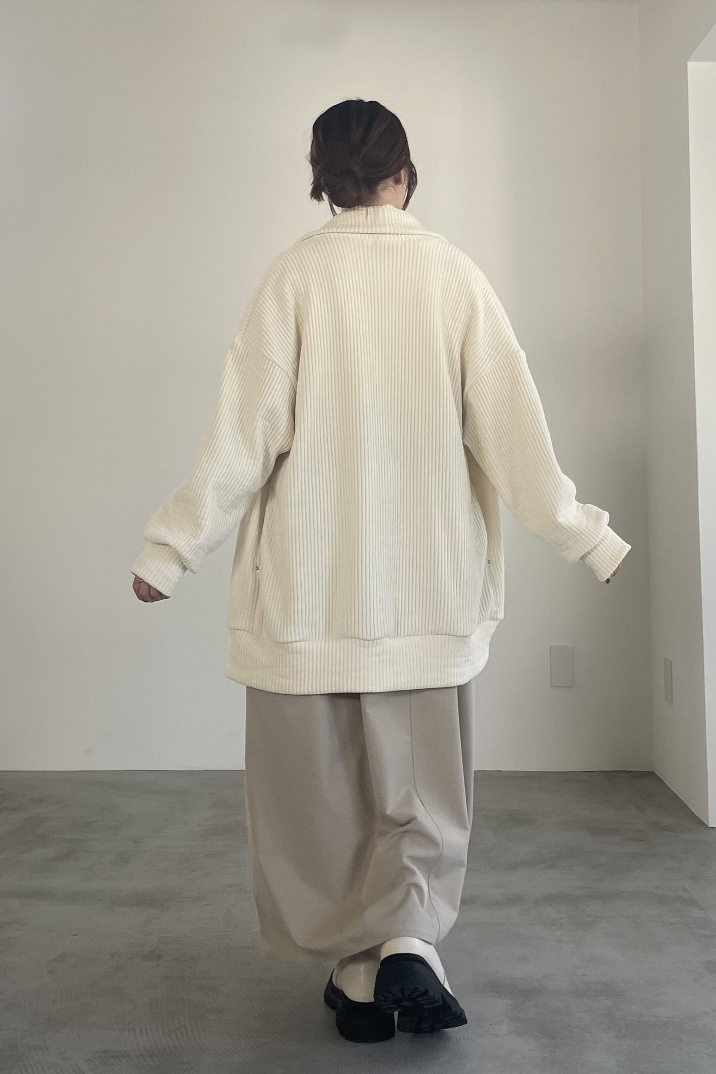 ニットコーデュロイカーディガン　35450