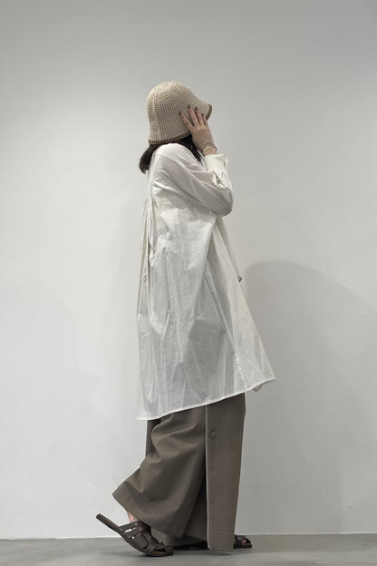 ノーカラードレープシャツ　15747