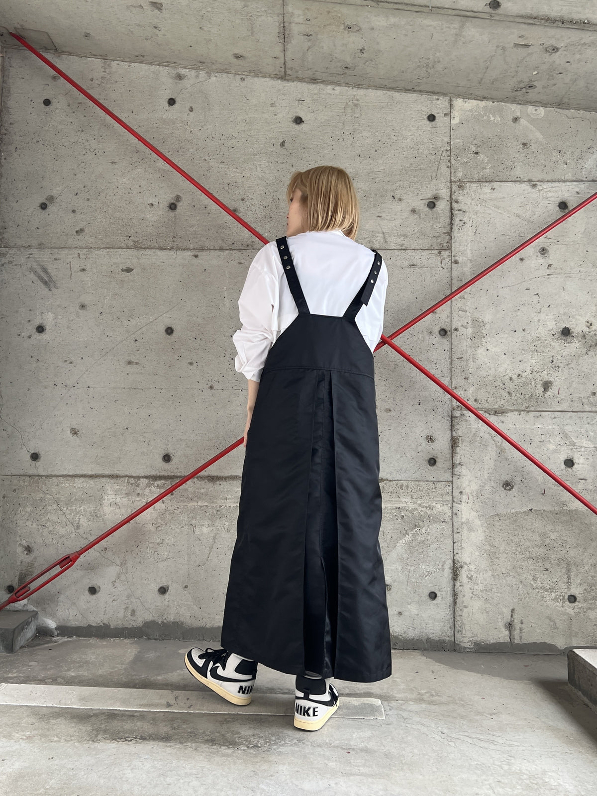 FOSI.　ナイロンツイルジャンパースカート　F1157