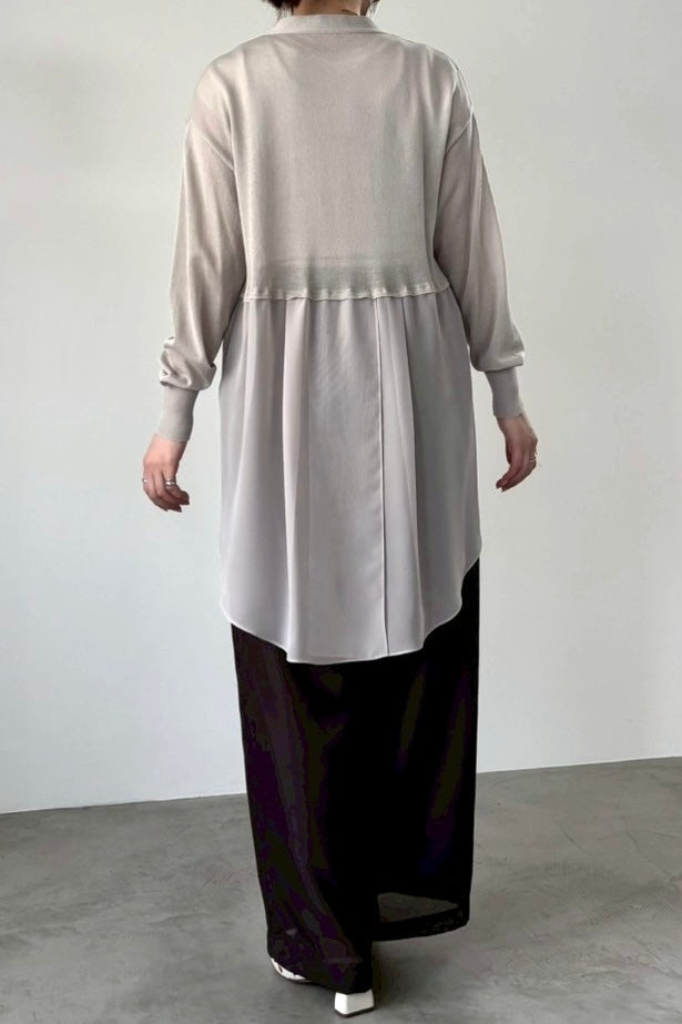 セミロングシフォンカーディガン　35500