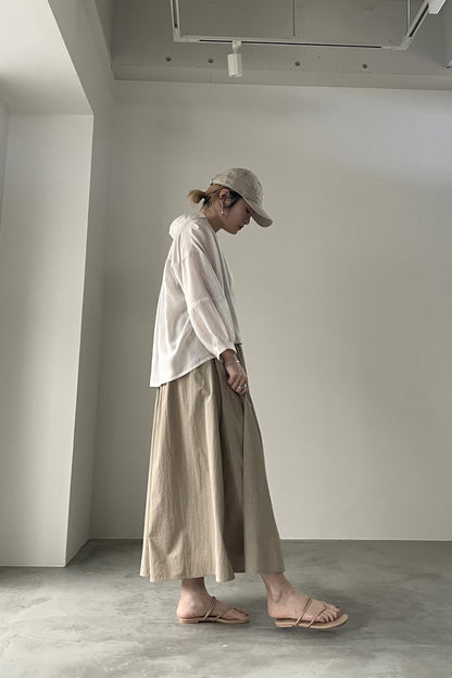 メッシュ切替クロップドシャツ　15769