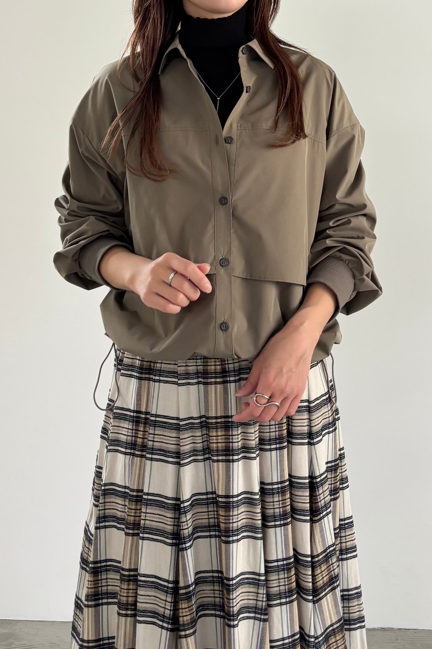 ドットボタンスリーブニット　35552