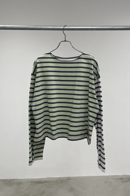 2WAYバイカラーボーダーカットソー　F3231