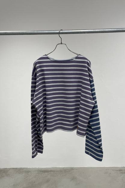 2WAYバイカラーボーダーカットソー　F3231