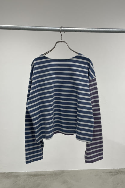 2WAYバイカラーボーダーカットソー　F3231