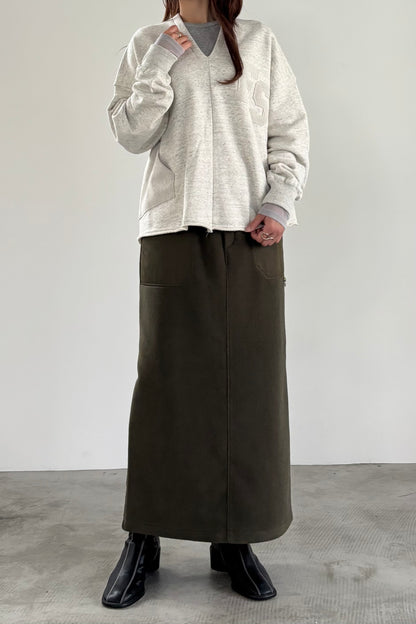 チュール切替クルーネックインナー　F3285