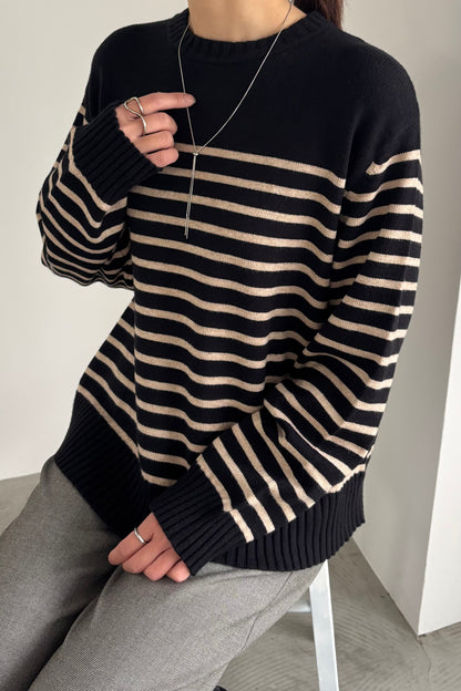 ボーダーニットP/O　35549