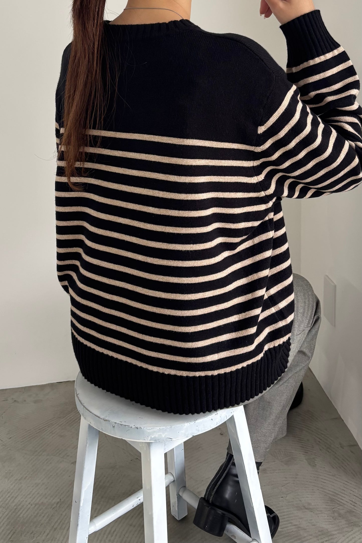 ボーダーニットP/O　35549