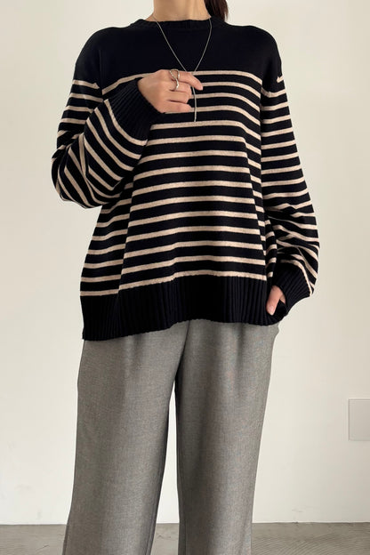 ボーダーニットP/O　35549