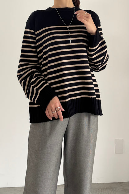 ボーダーニットP/O　35549