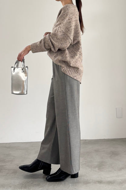 3トーンラメVネックニット　35554