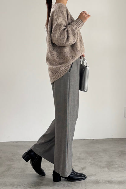 3トーンラメVネックニット　35554