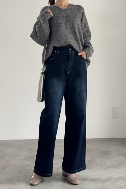 3トーンラメVネックニット　35554