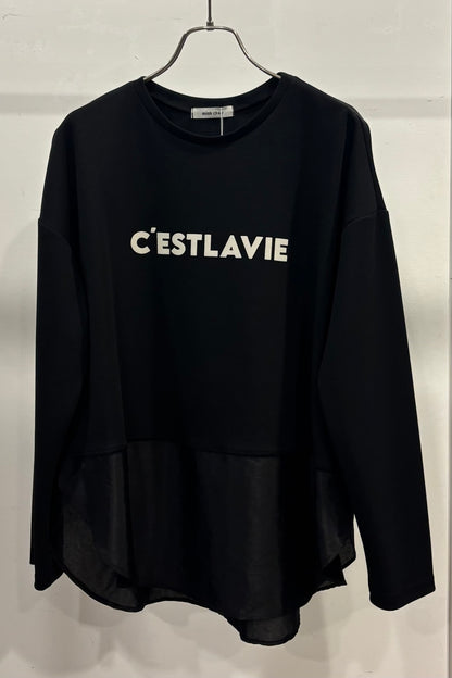 サテンドッキングL/Sカットソー　35542