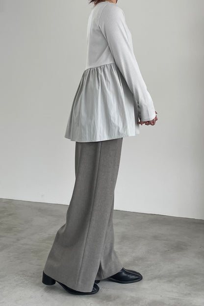 タックツイードストレートパンツ　23082