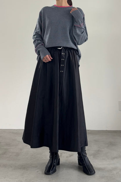 バイカラーハイゲージニットP/O　35558