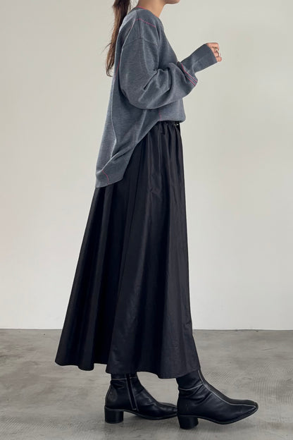 バイカラーハイゲージニットP/O　35558