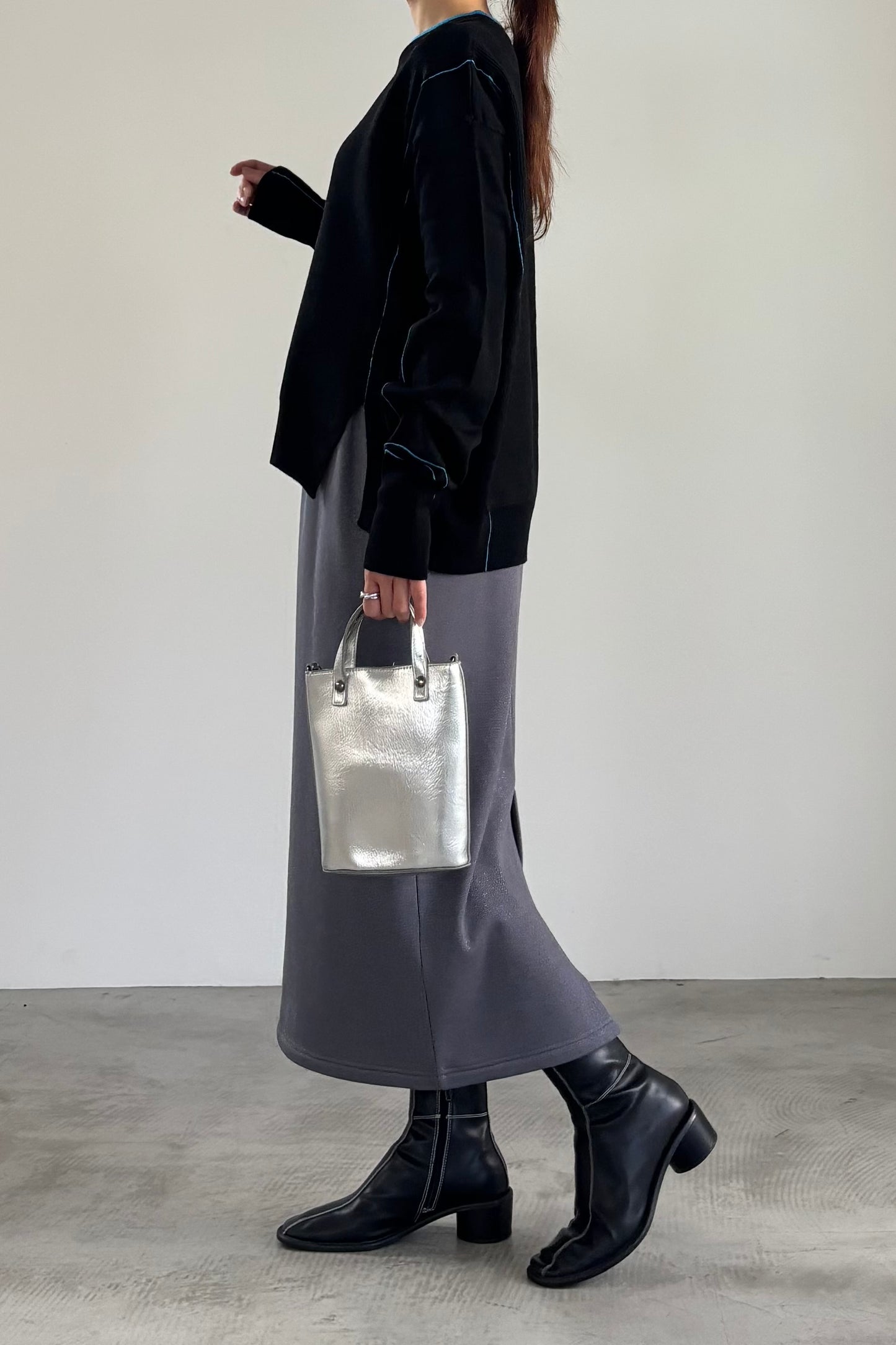 バイカラーハイゲージニットP/O　35558