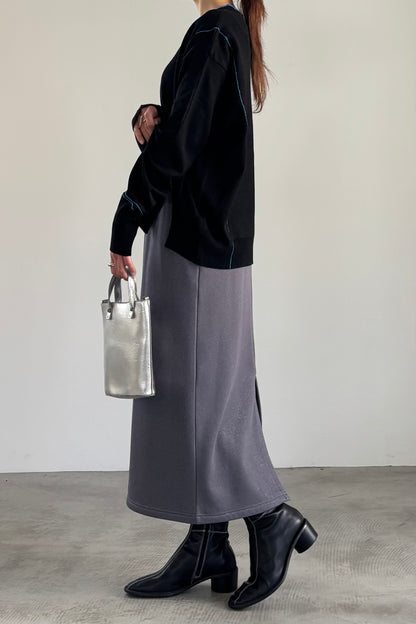 バイカラーハイゲージニットP/O　35558