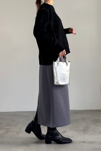 バイカラーハイゲージニットP/O　35558