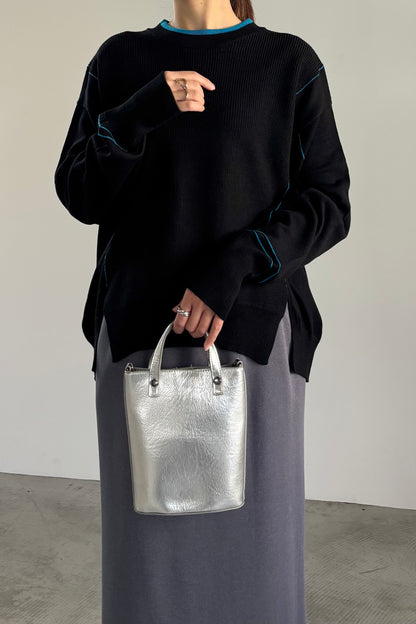 バイカラーハイゲージニットP/O　35558