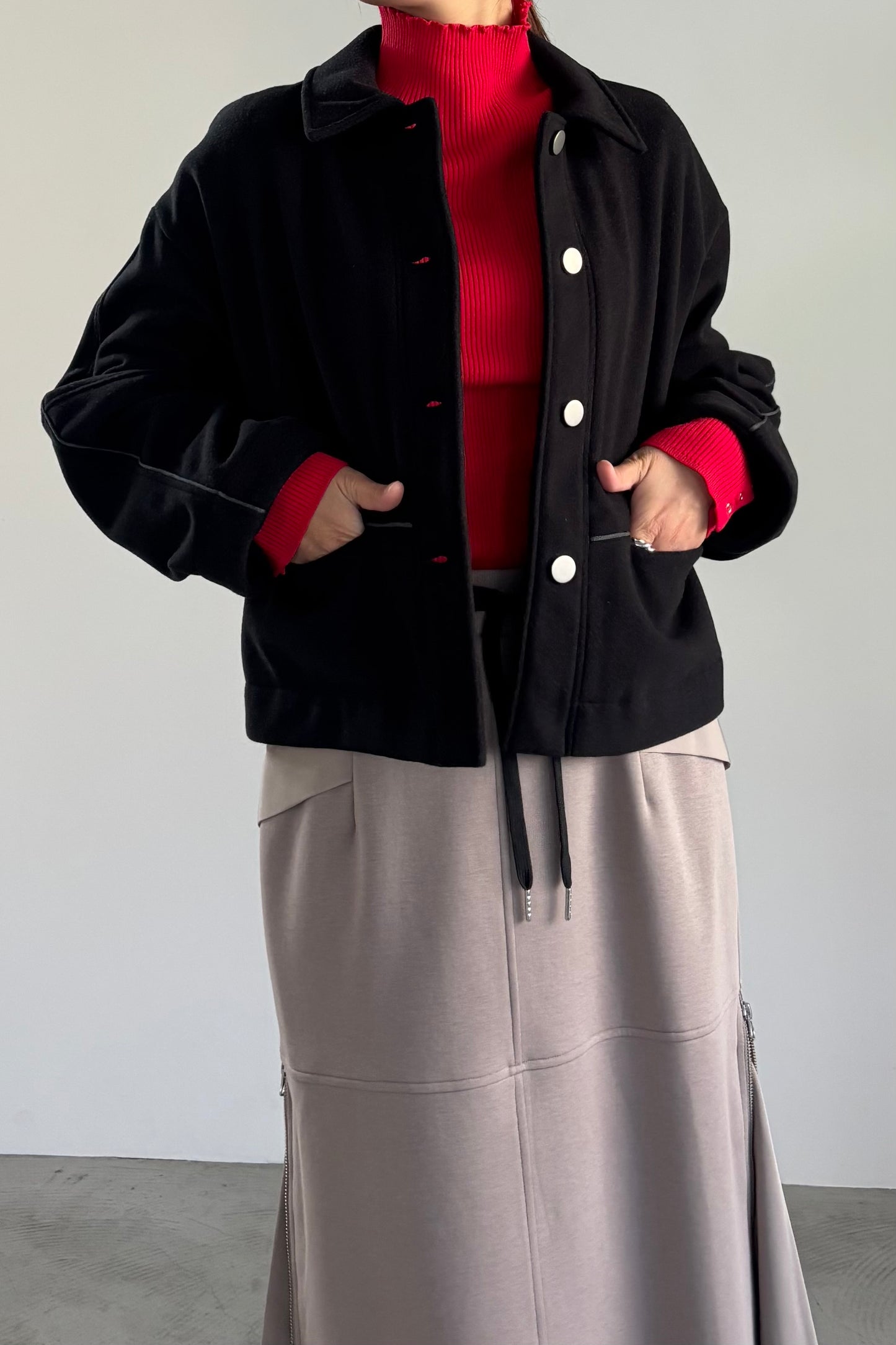 ウールレットコンパクトブルゾン　15928