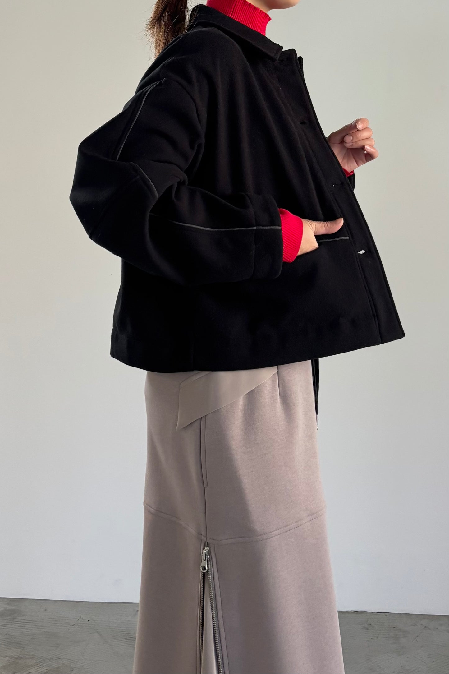 ウールレットコンパクトブルゾン　15928