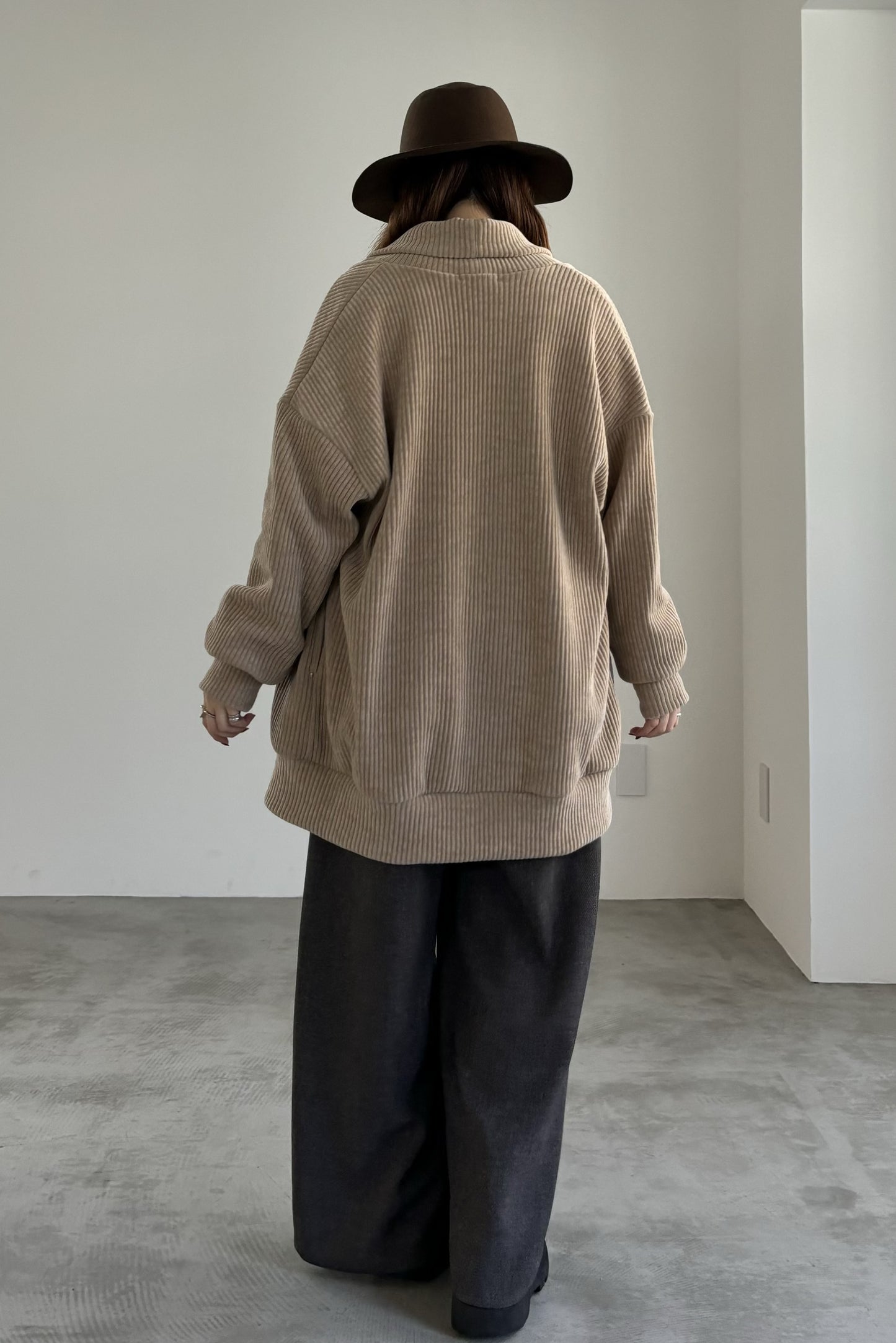 ニットコーデュロイカーディガン　35450