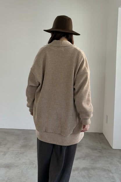 ニットコーデュロイカーディガン　35450