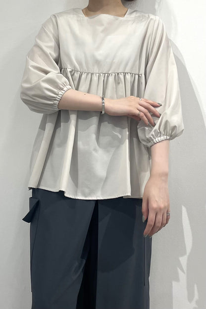 スクエアネックリボンブラウス　15766
