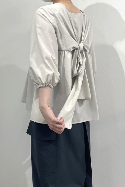 スクエアネックリボンブラウス　15766