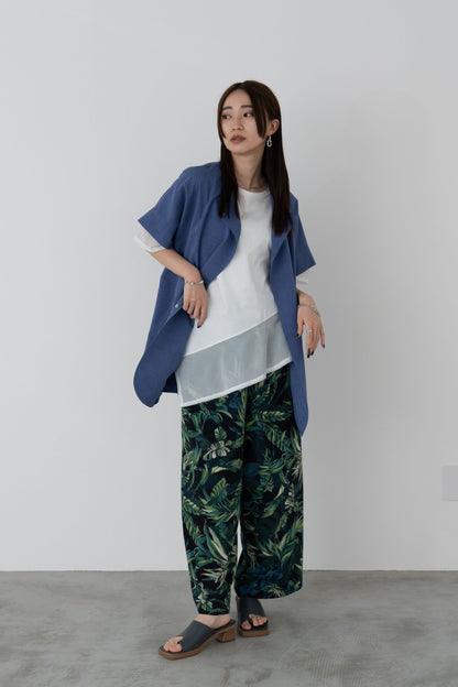 メッシュチュールアシンメトリーカットソー　35372