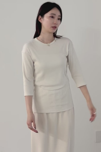 コットンリブTシャツ　35654