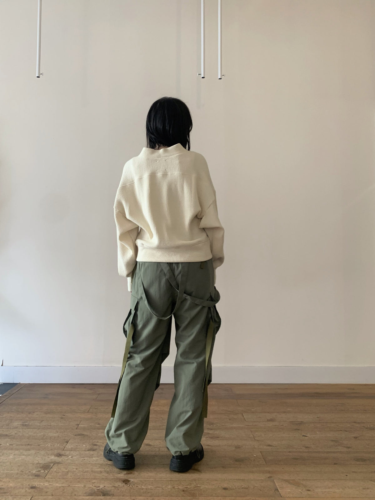 FOSI.　ブークレーラゲットリブカーディガン　F3158